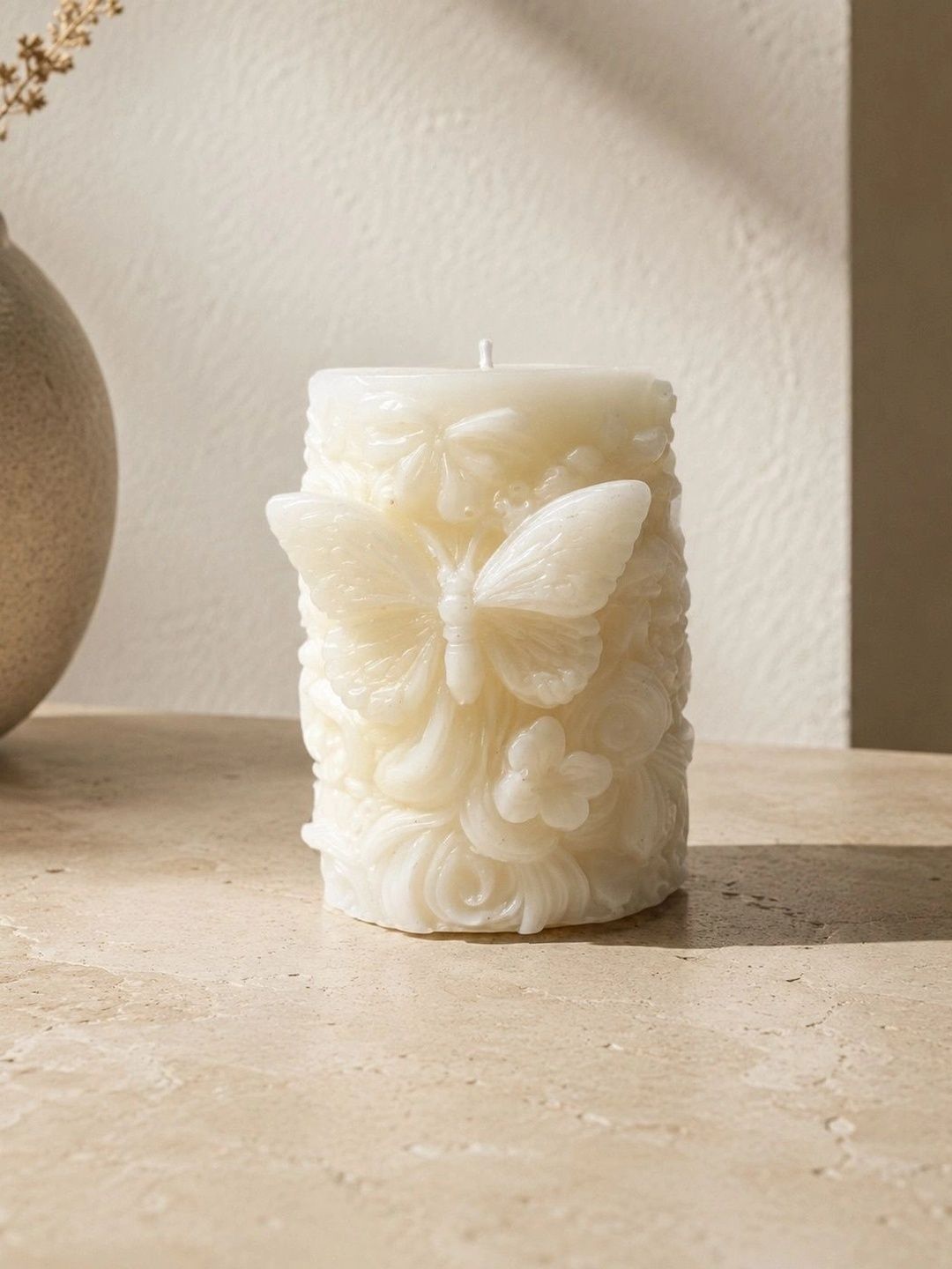 Grey Exim White 1 pieces Pillar Candle-picture-12