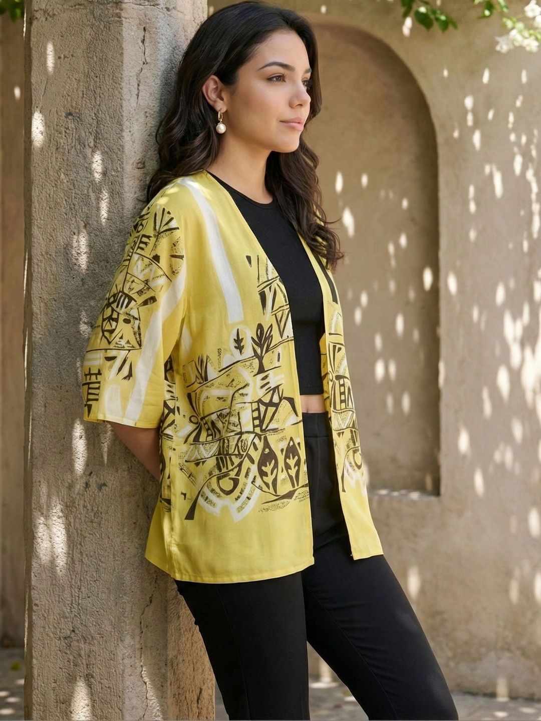SZN Women Printed Shrug-image-23