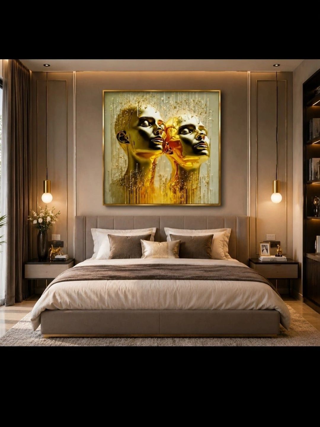 SANJHI KALAKRITI Gold-Toned MDF Other Wall Paintings-picture-50