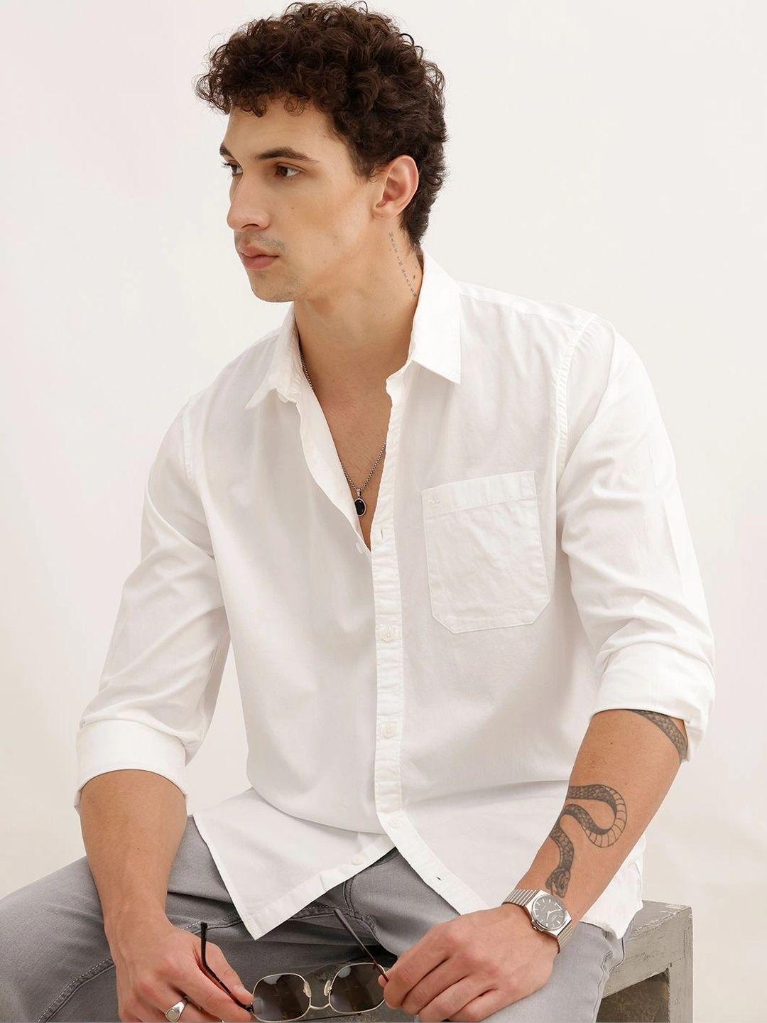 WROGN Men Slim Fit Casual Shirt-picture-25