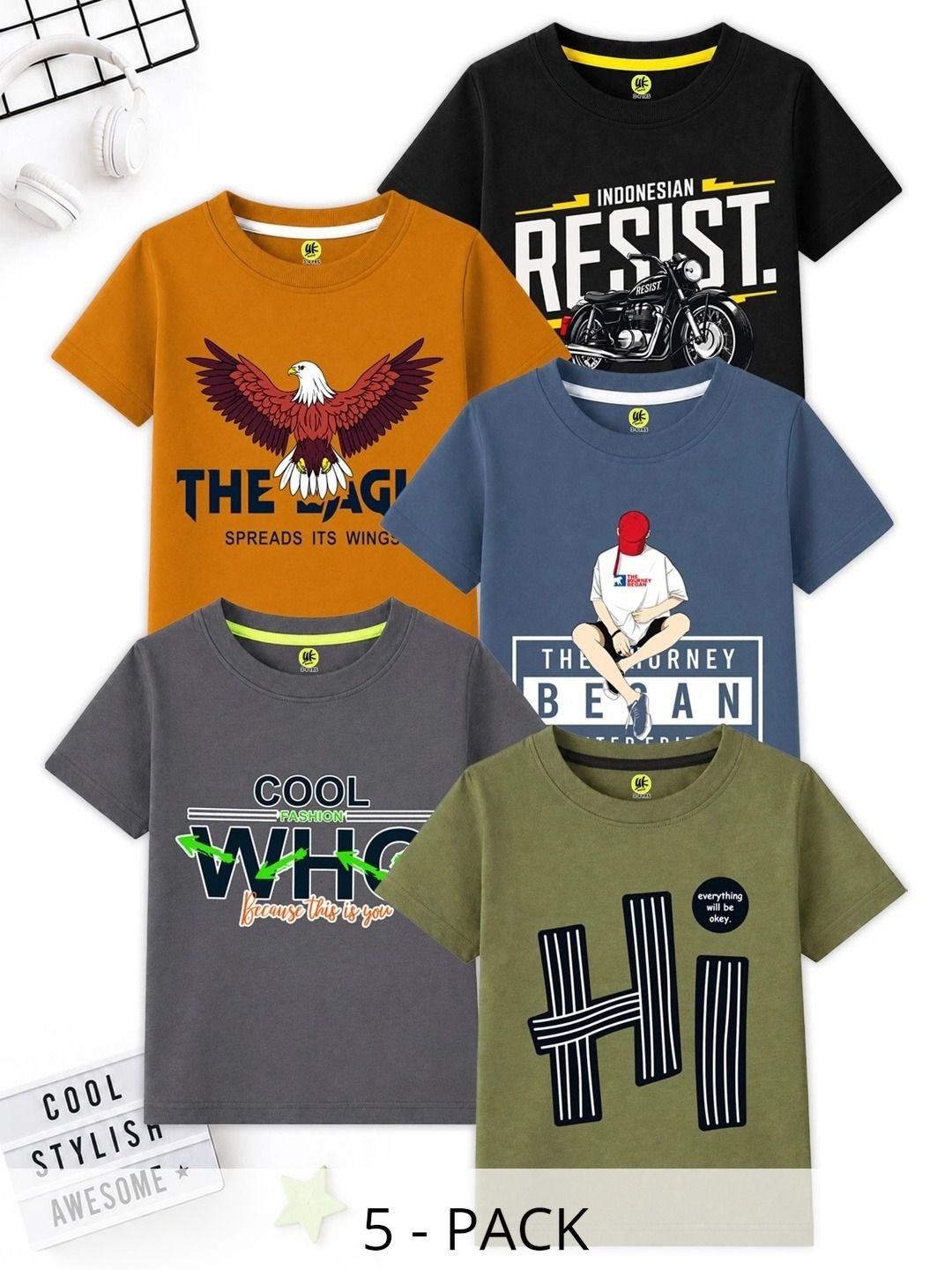 YK Boys 5 Printed T-shirt-picture-20