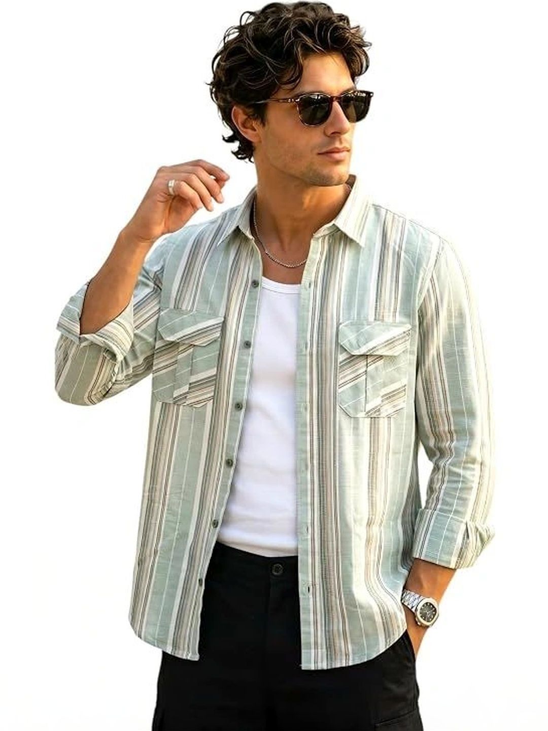 HAVELTON Men Striped Casual Shirt-picture-46