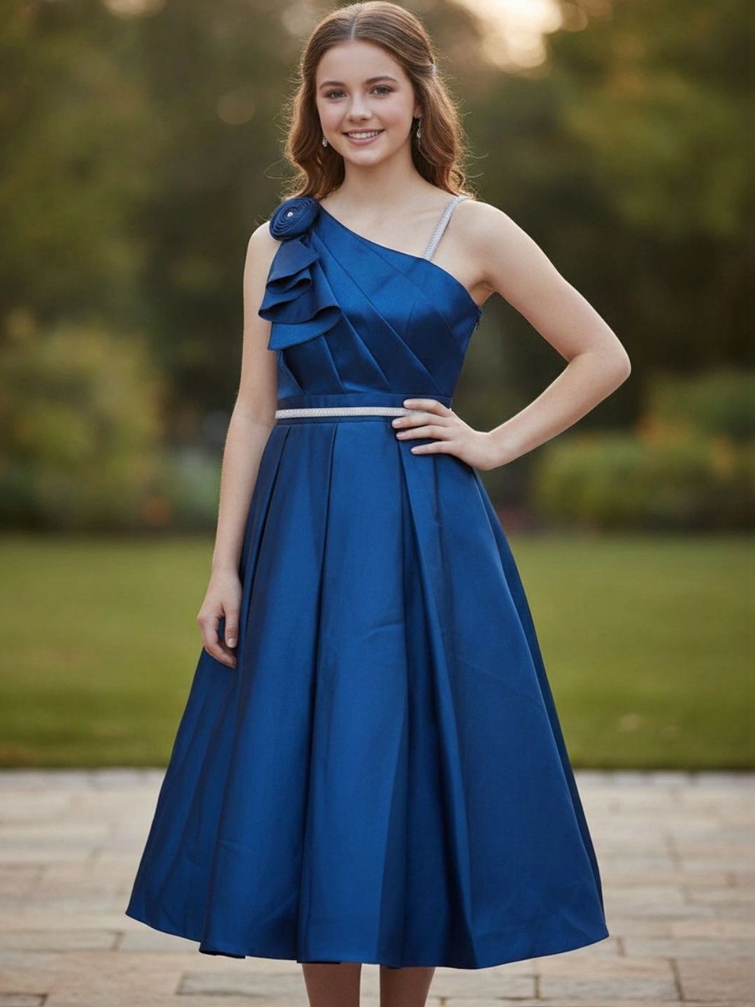 V-Mart Ruffled A-Line Midi Dress-picture-15