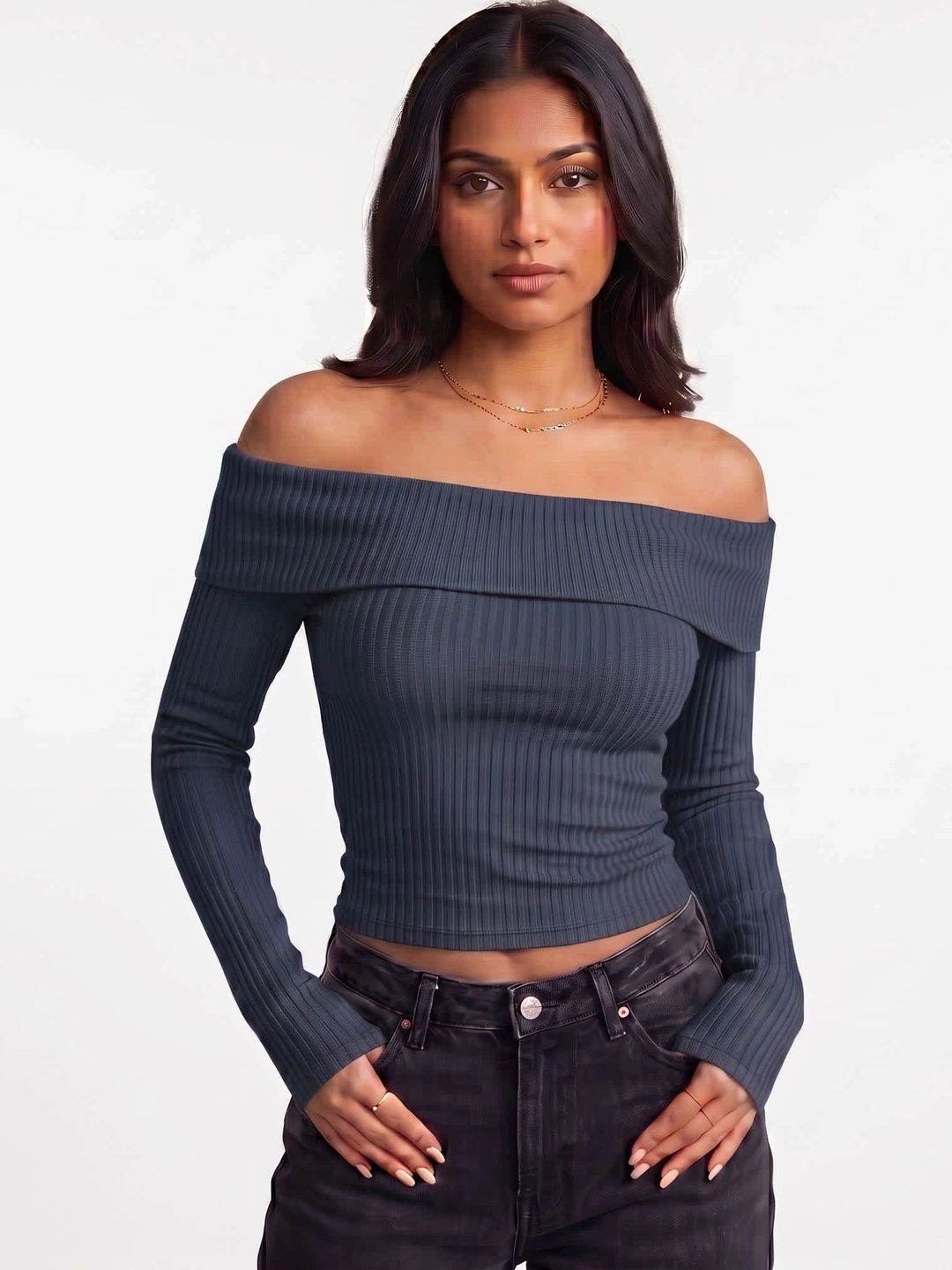 Saguza Off-Shoulder Crop Top-picture-53
