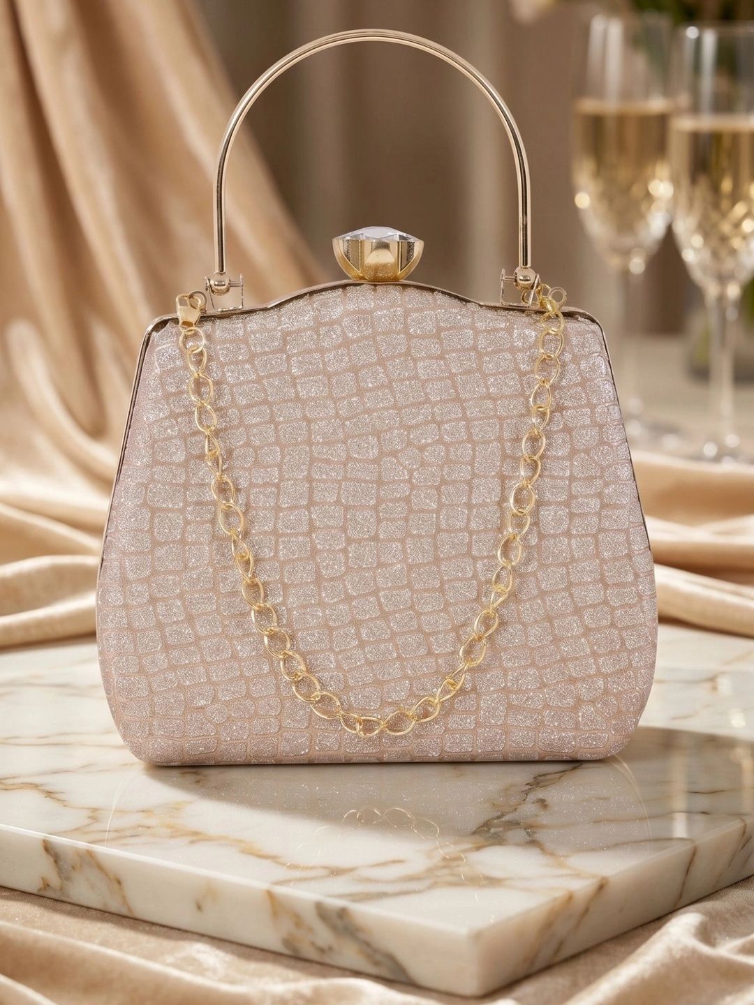 MISHA Textured Embellished Box Clutch-picture-22