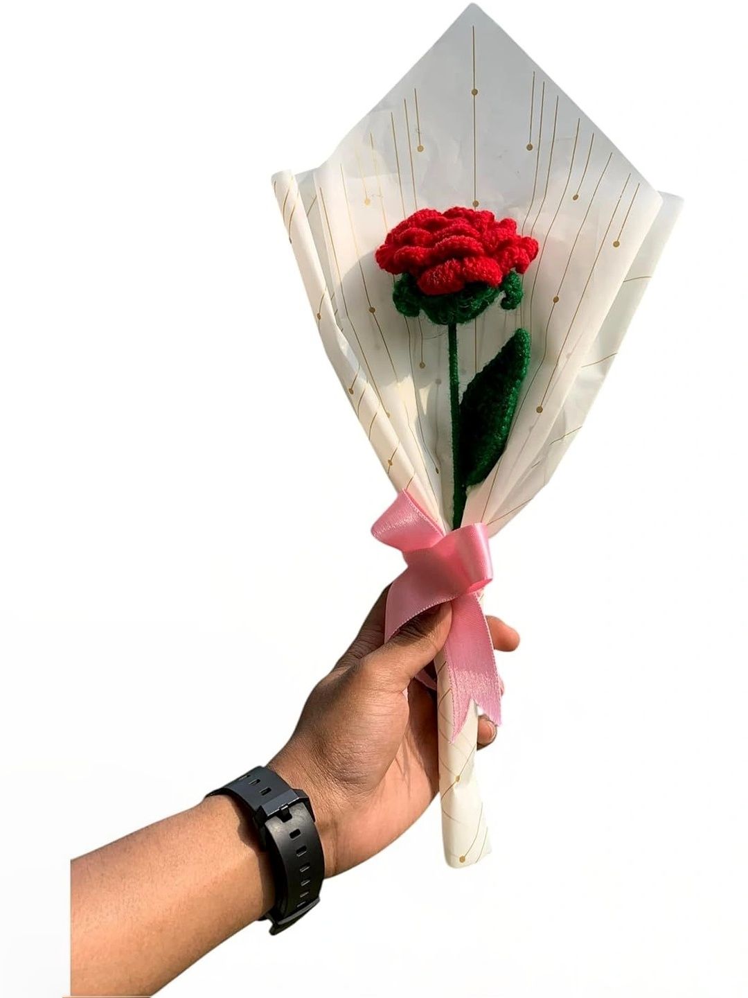 Agantuk Red 1 Pieces Rose Artificial Flower-picture-10