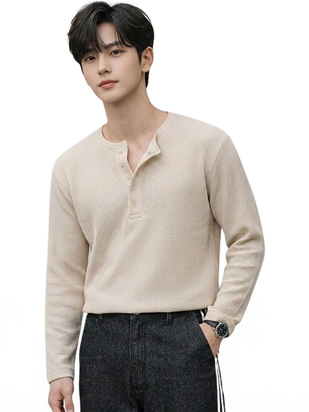 SHAIRA FASHION Men Henley Neck T-shirt-picture-14