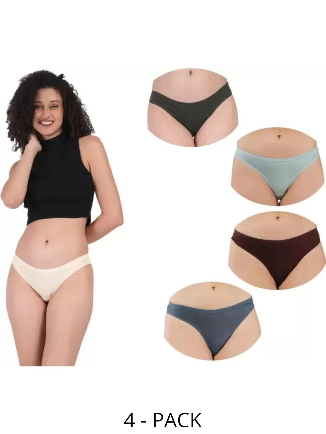 Bebron Women Pack of 4 Seamless Assorted Bikini-picture-48
