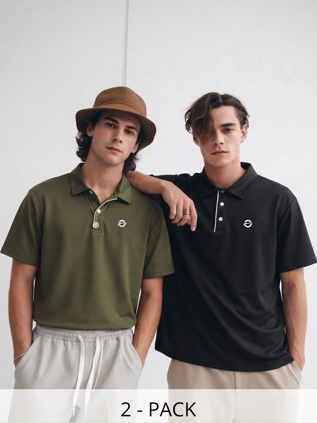 Oscillate Men Brand Logo 2 Polo Collar T-shirt-picture-12