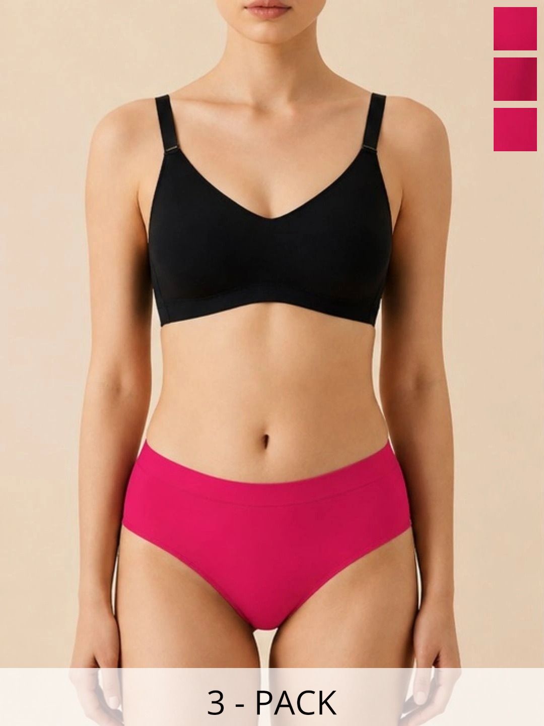 MORDEN MUSE Women Pack of 3 Seamless Cotton Hipster Briefs-picture-52