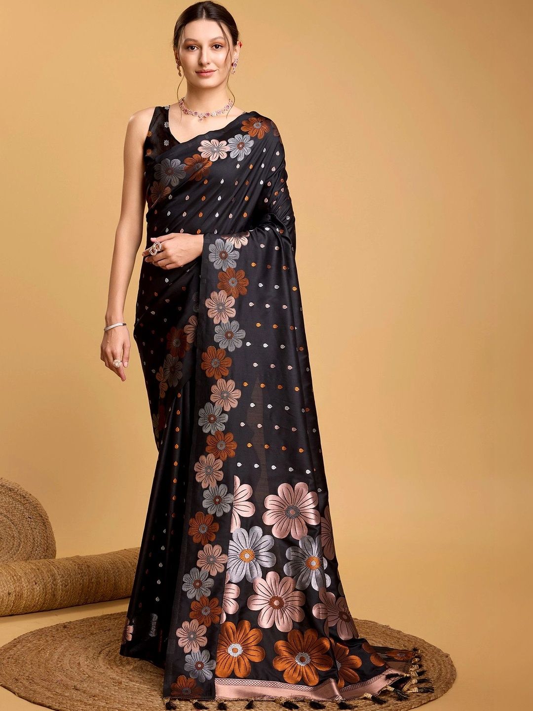 Lalan Shree Creation Floral Art Silk Saree-picture-25