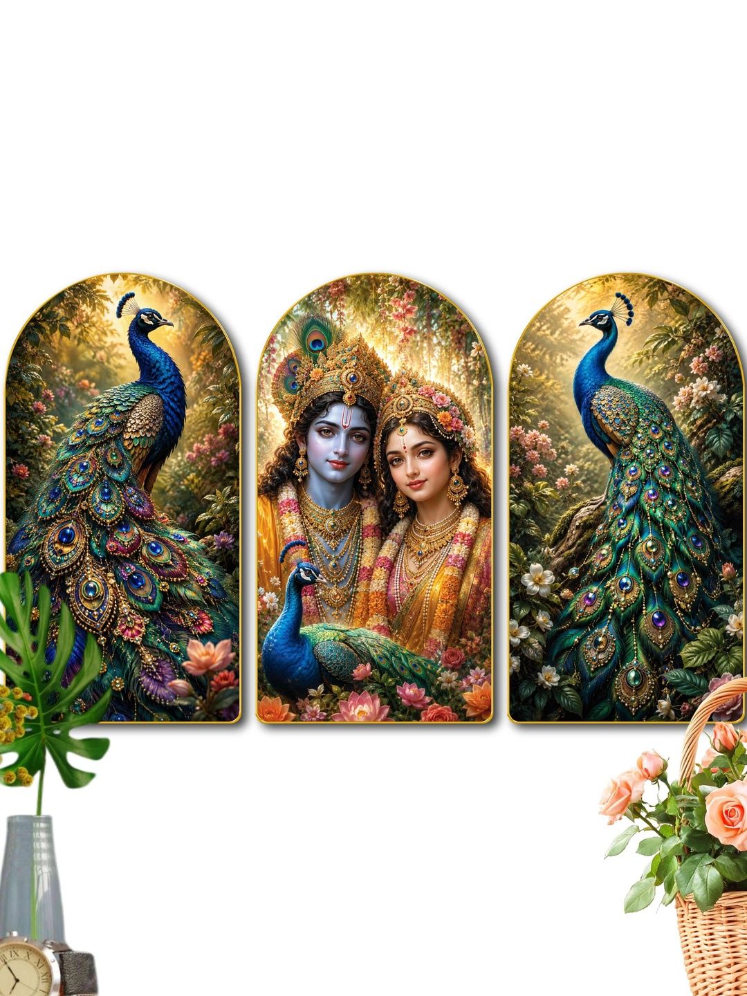 Livin'luxe Multicoloured MDF Religious Wall Paintings-picture-10