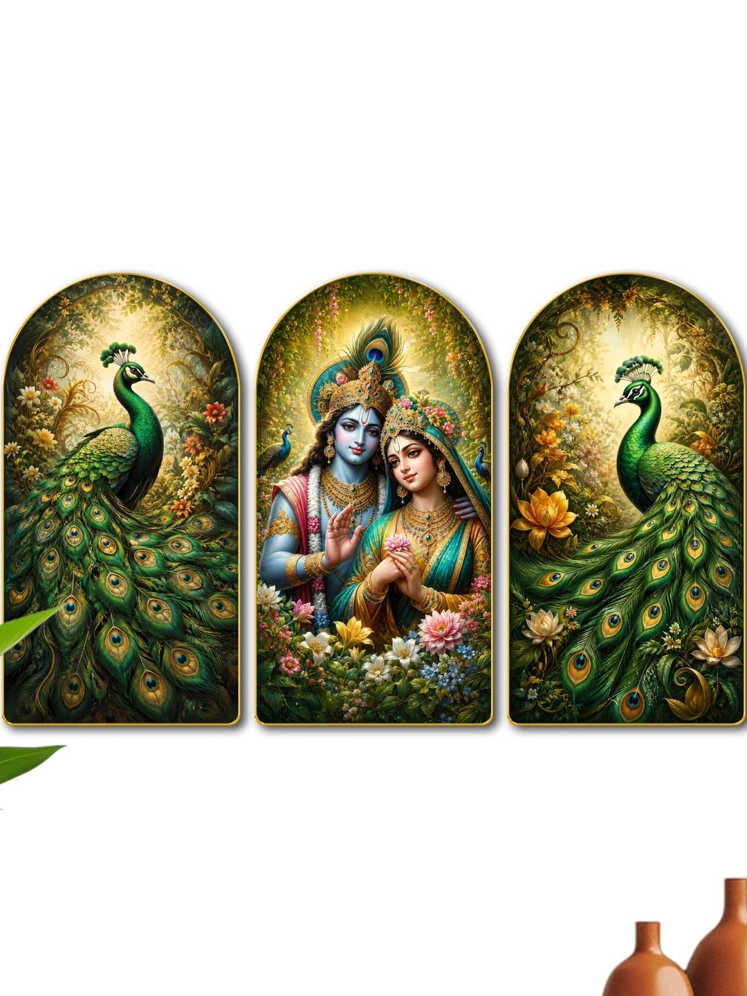 Livin'luxe Multicoloured MDF Religious Wall Paintings-picture-30