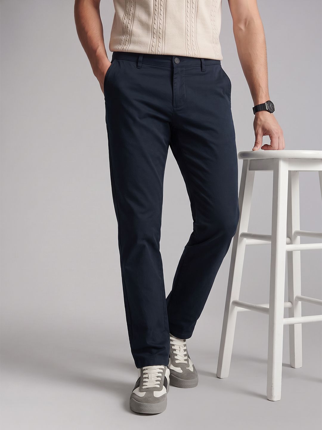 Allen Solly Men Slim Fit Chinos Trousers-picture-52