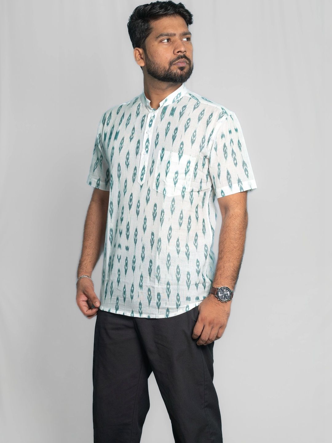 OdFab Men Ethnic Motifs Printed Indie Prints Handloom Kurta-picture-48