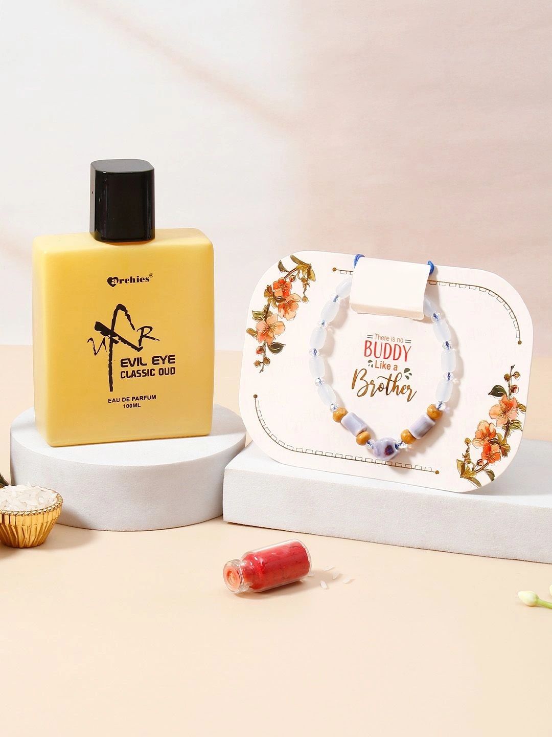 Archies Set of Rakhi Gift Set With Perfume & Roli Chawal-picture-27