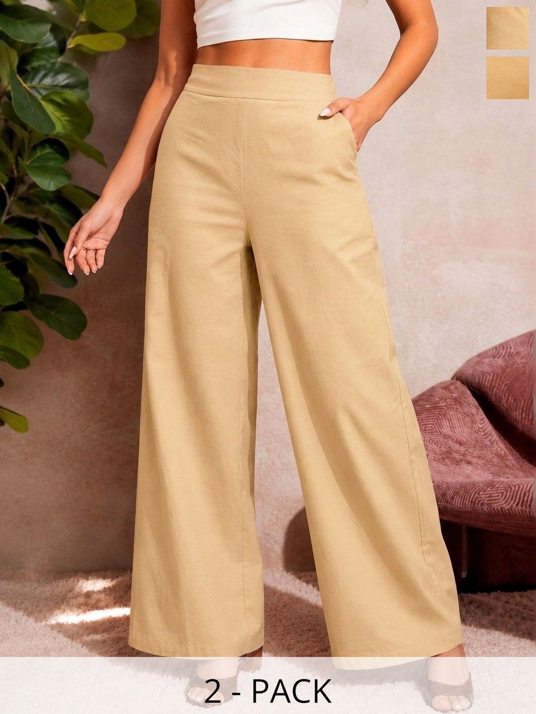 SZN Women Relaxed Easy Wash Trousers-picture-25