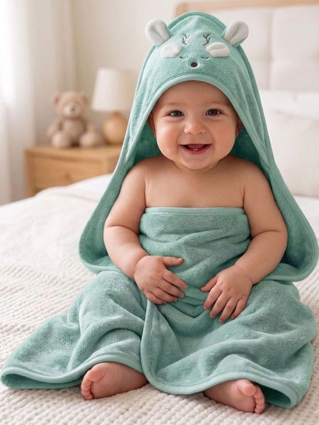 Weftora Green 1 Printed 300 GSM Bath Towel-picture-22