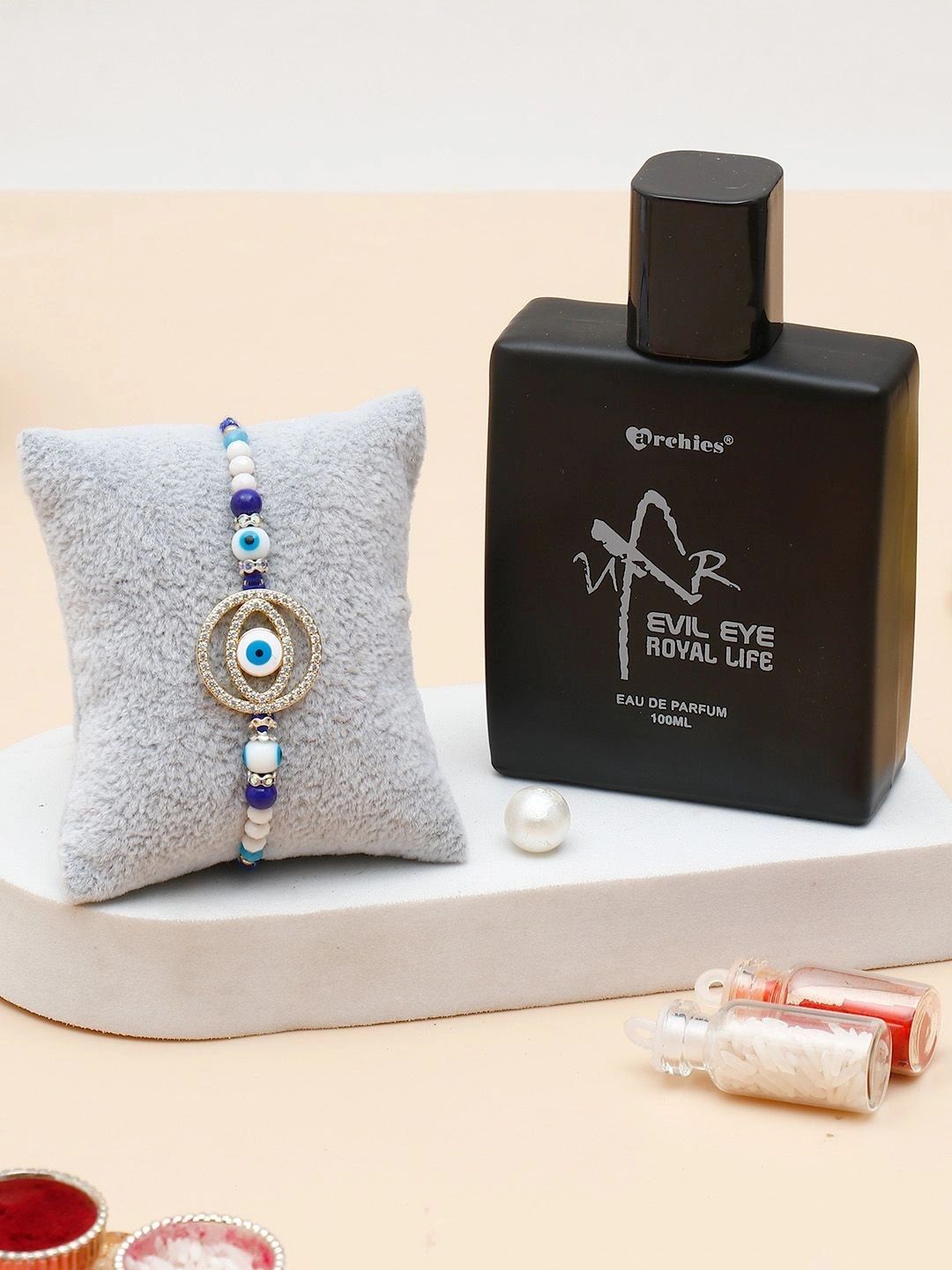 Archies Set of Rakhi Gift Set With Perfume & Roli Chawal-picture-54