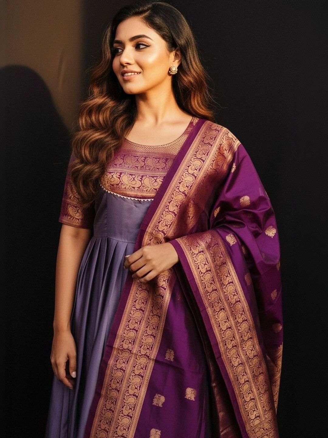 Kinjhit Fashion Woven Design A-Line Ethnic Dresses-picture-42