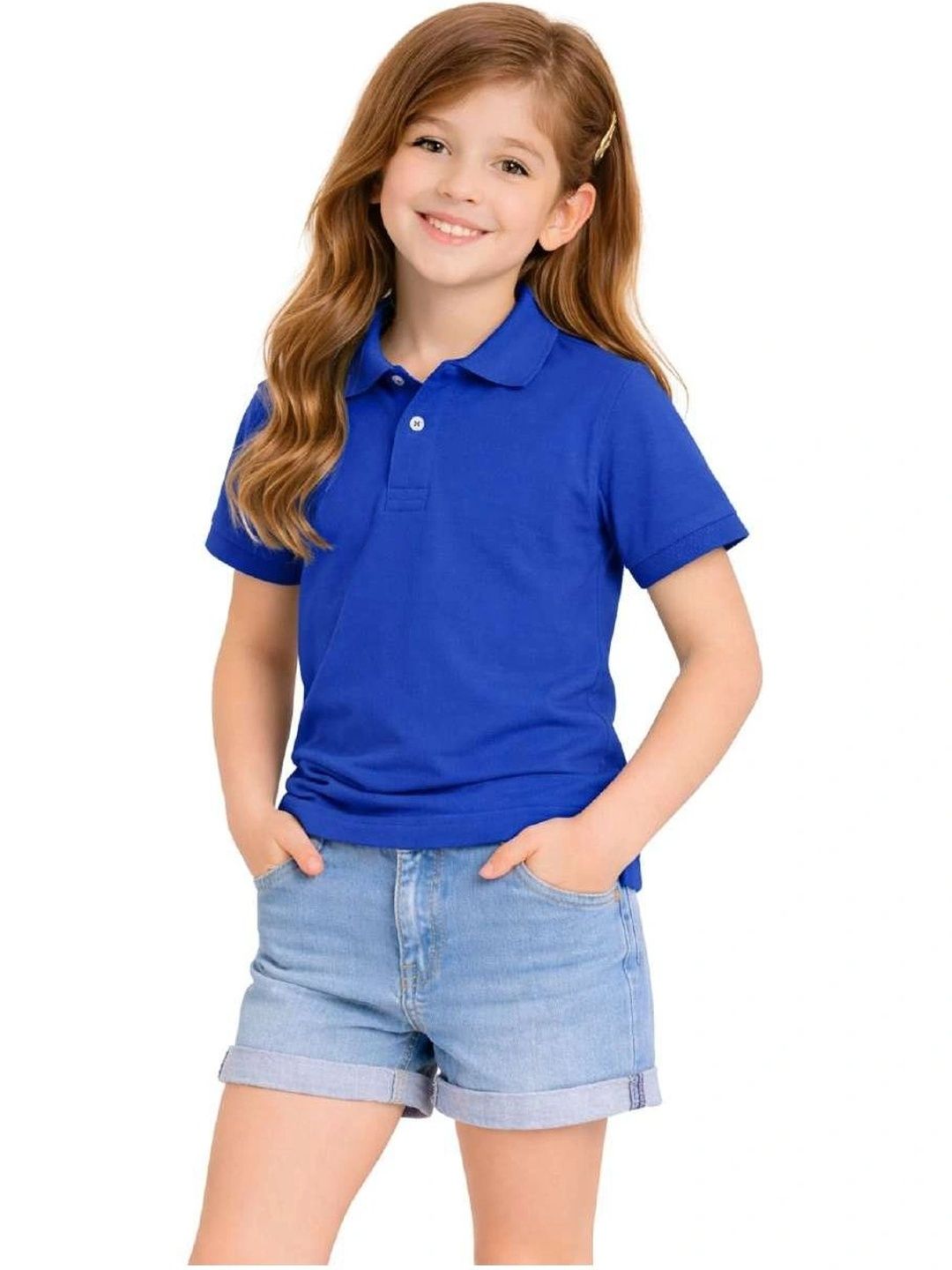 KEN Fashions Girls Polo Collar T-shirt-picture-58