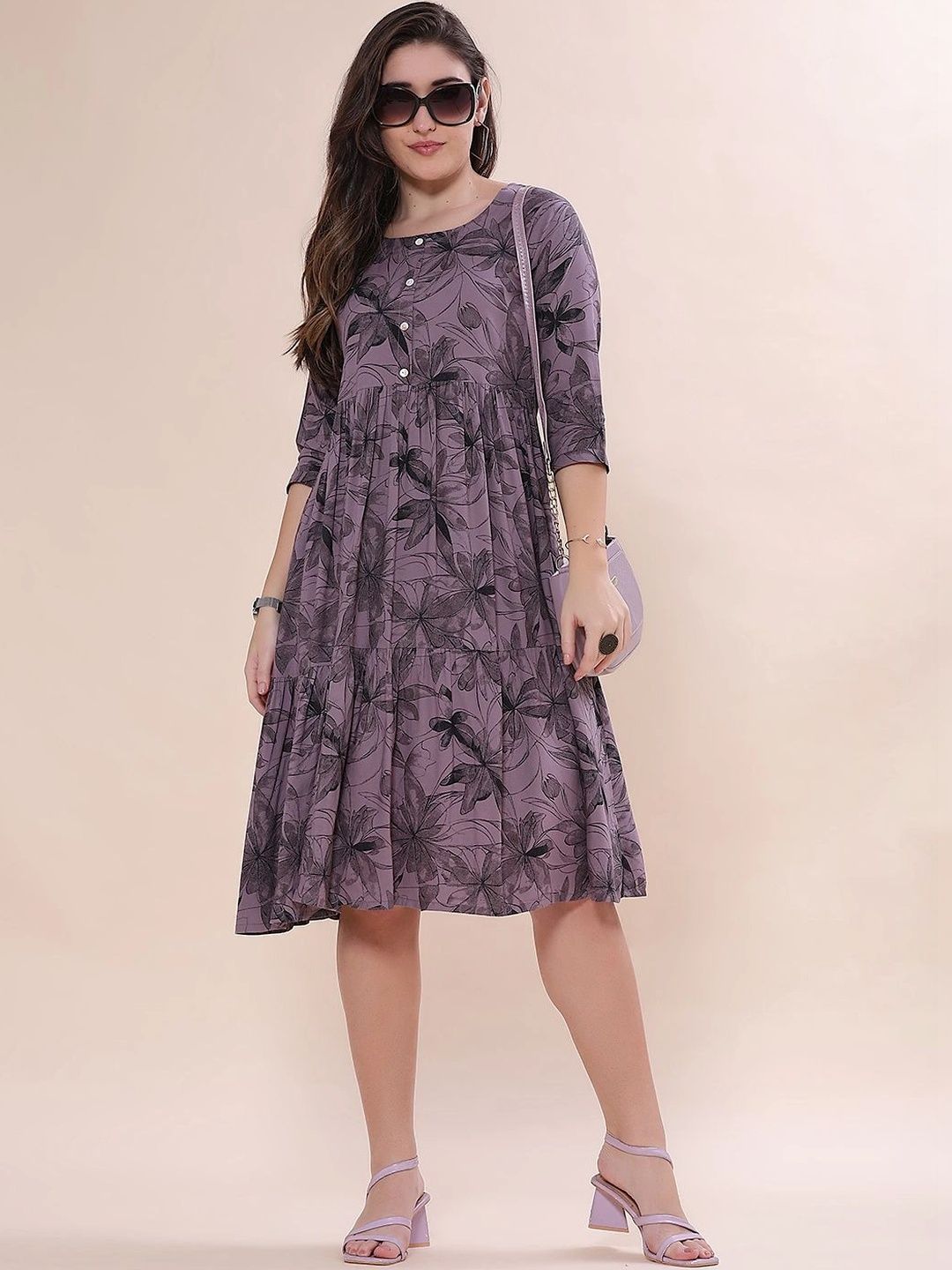 V-Mart Floral Print A-Line Dress-picture-33