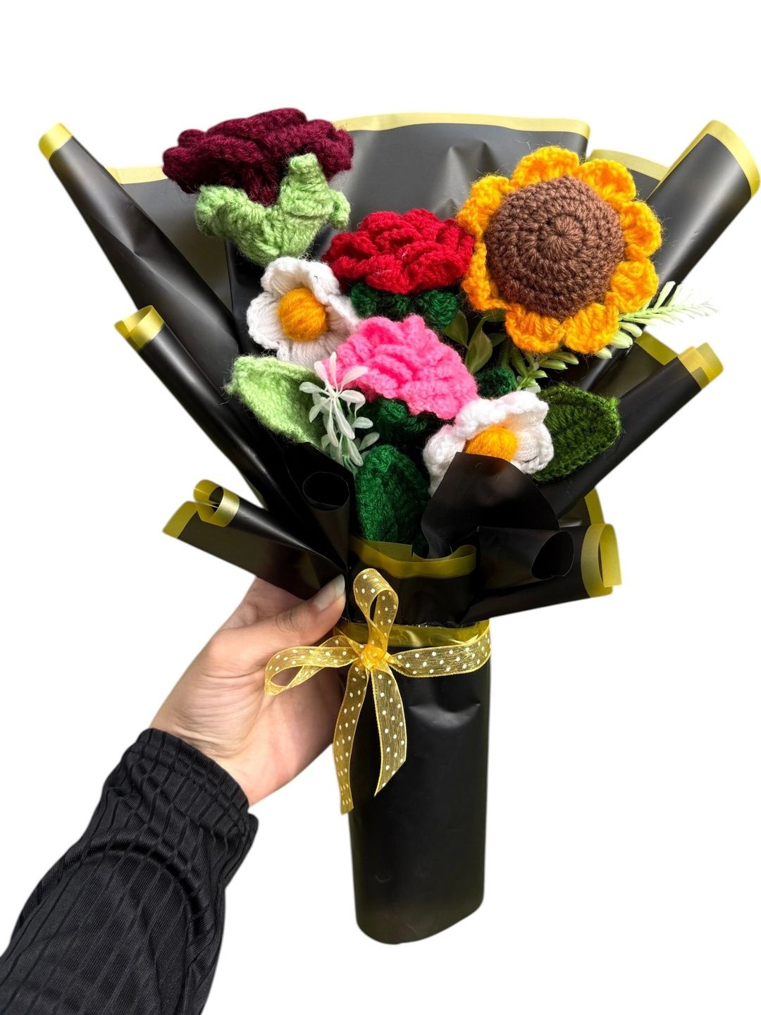 Agantuk Multicoloured 6 Pieces Sunflower Artificial Flower-picture-38