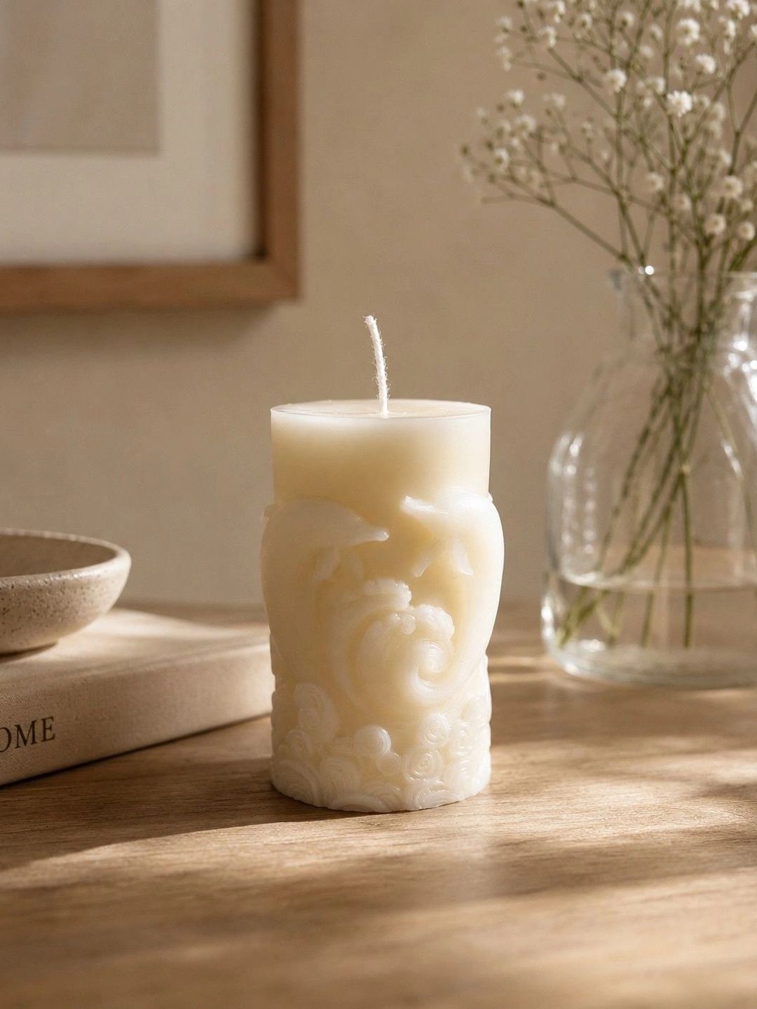 Grey Exim White 1 pieces Pillar Candle-picture-18