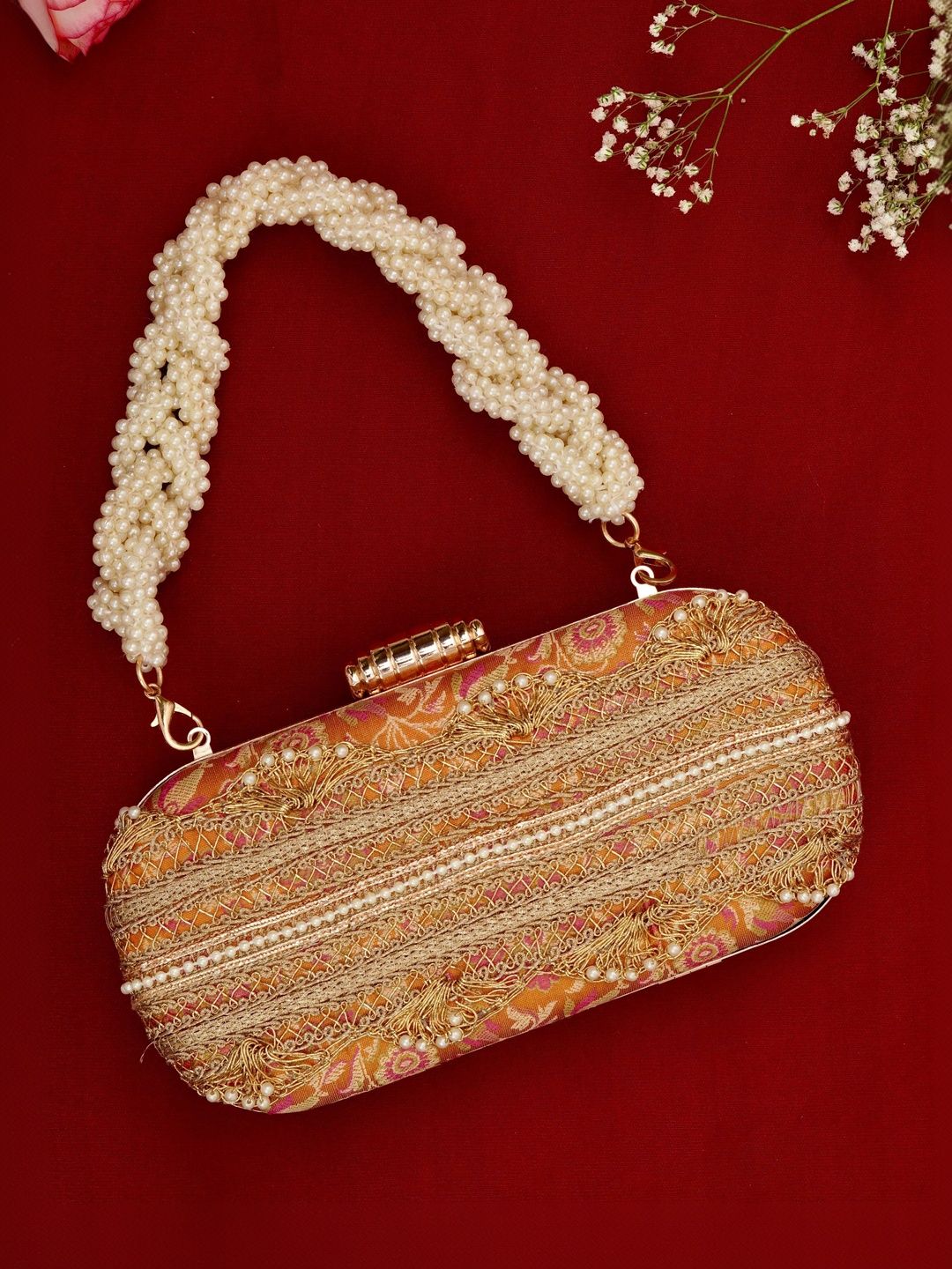 sugarcrush Embroidered Embellished Box Clutch-picture-14