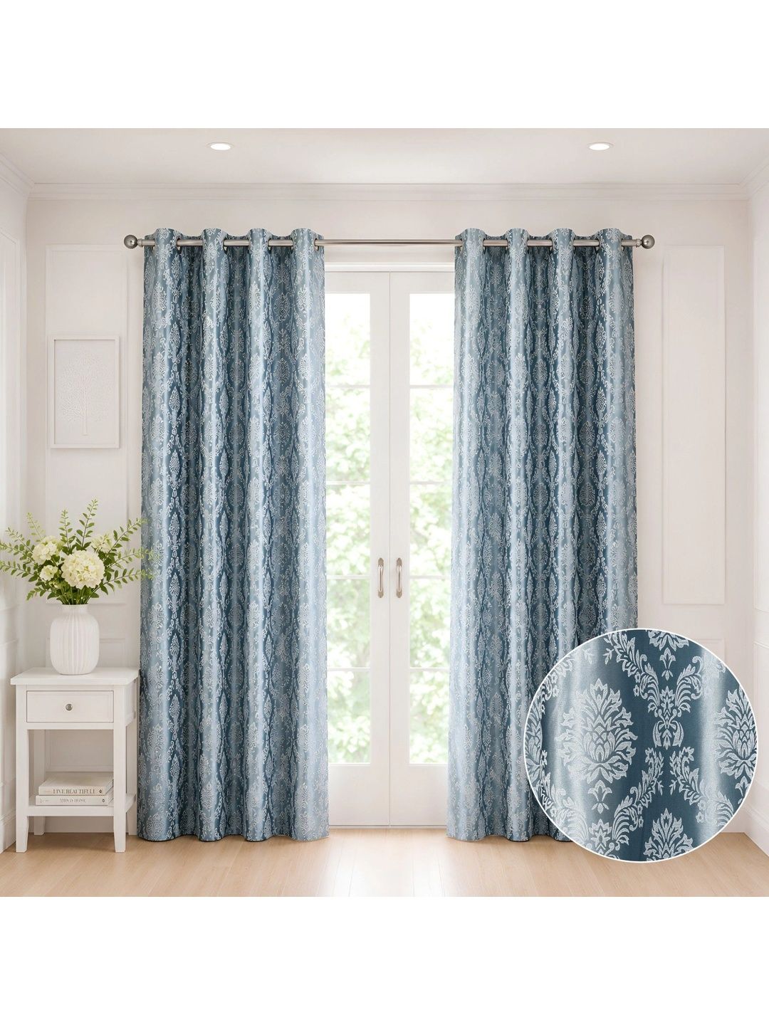 Homeful Style Grey Set of 2 Door Curtain-picture-22