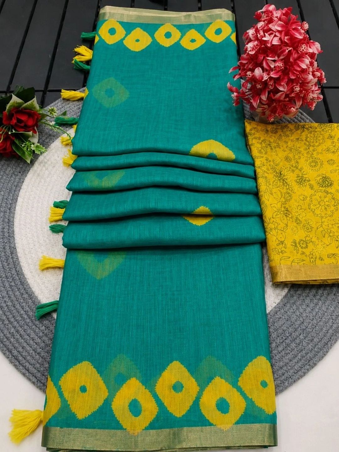 Sakifashion Bandhani Pure Cotton Banarasi Saree-picture-51