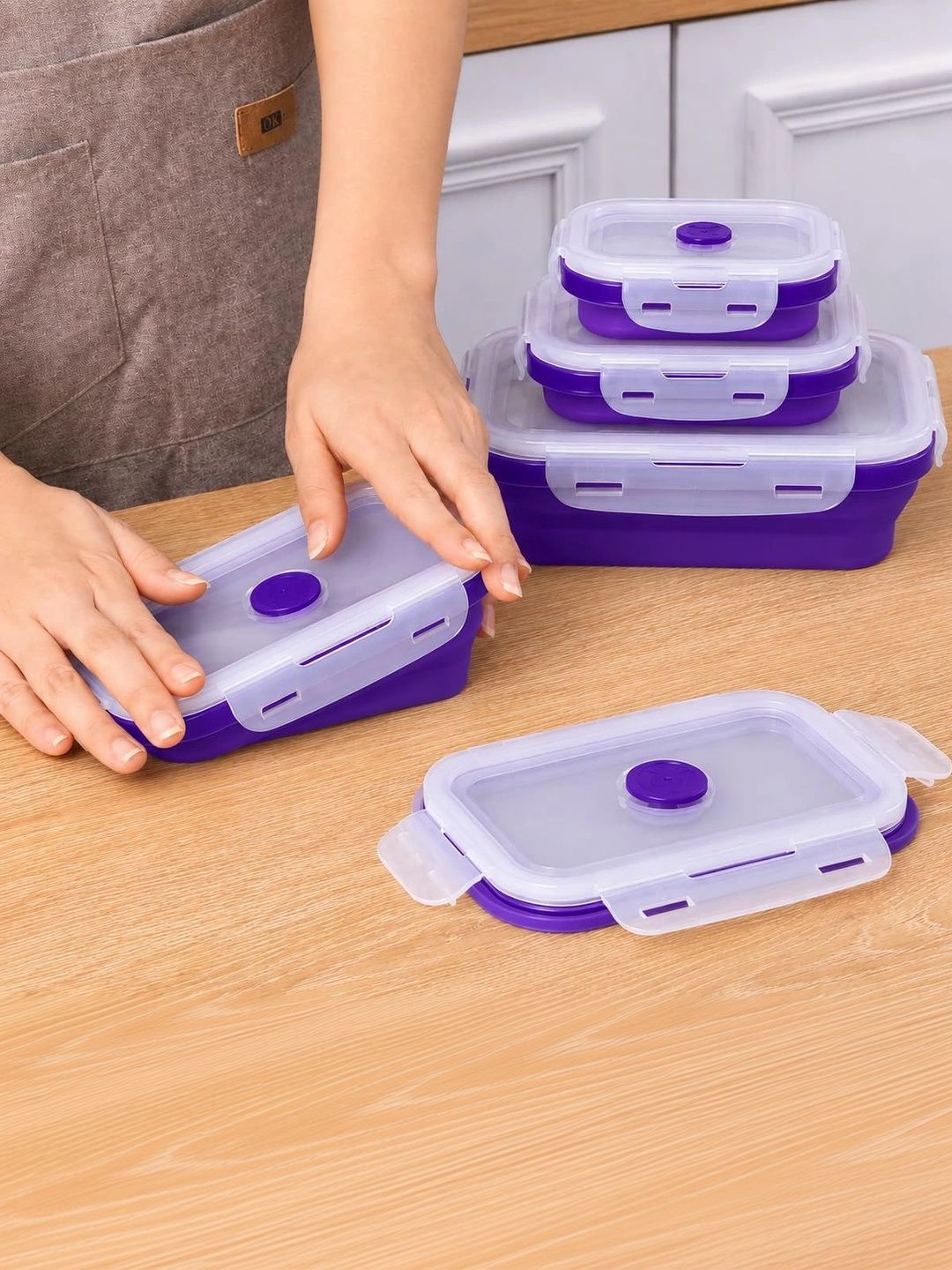 SAGEWARE Purple 2026 Silicone Dishwasher and Microwave Safe Fridge Container-picture-32