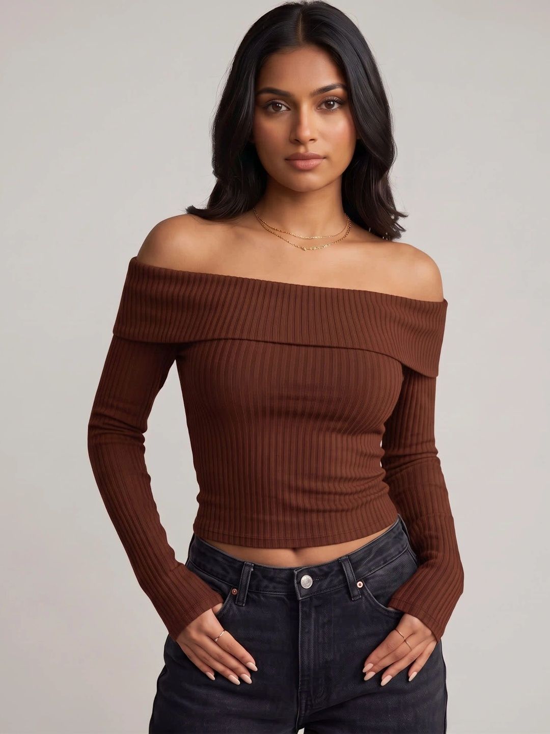 Saguza Off-Shoulder Crop Top-picture-48