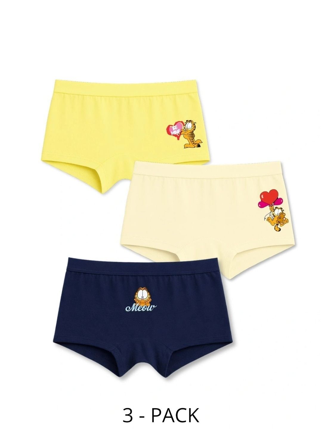 Button Bear Girls Pack of 3 Printed Cotton Boy Shorts-picture-30