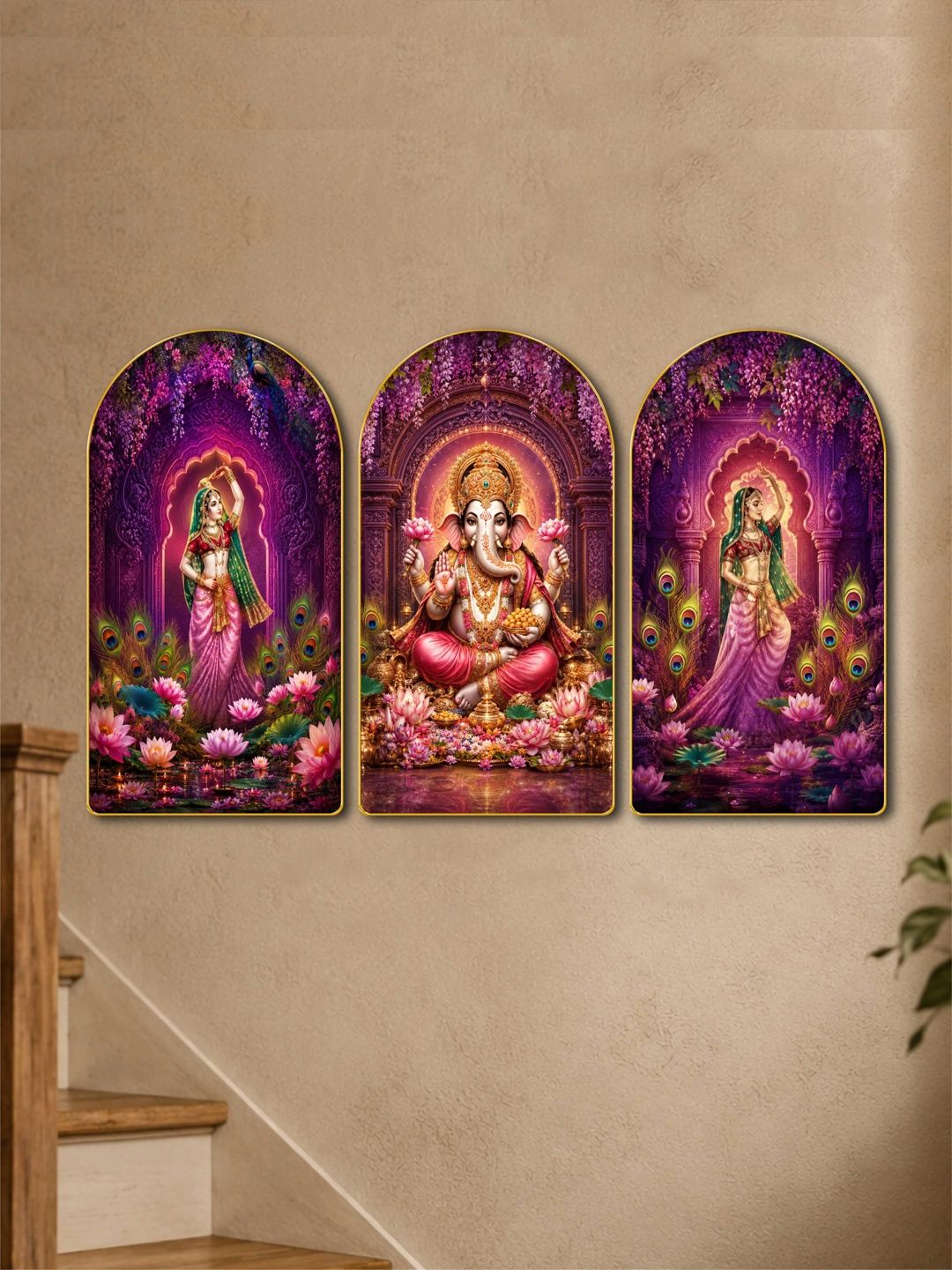 Aura Multicoloured MDF Religious Wall Paintings-picture-11