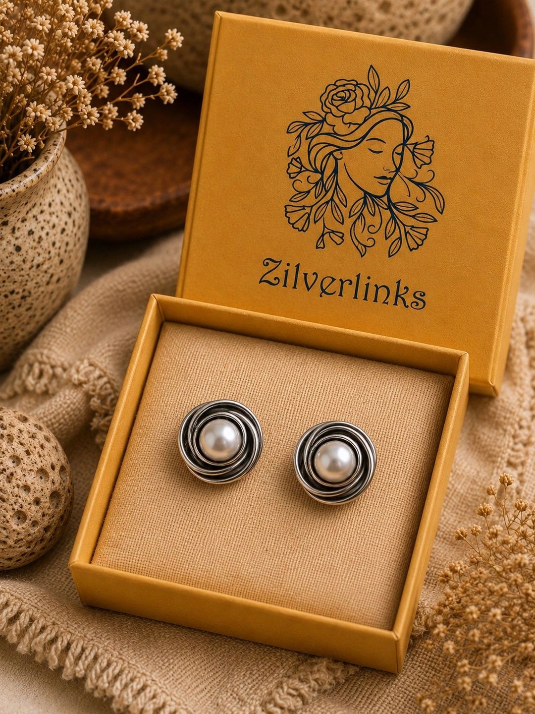 Zilverlinks 925 silver Jewellery Circular Studs Earrings-image-49