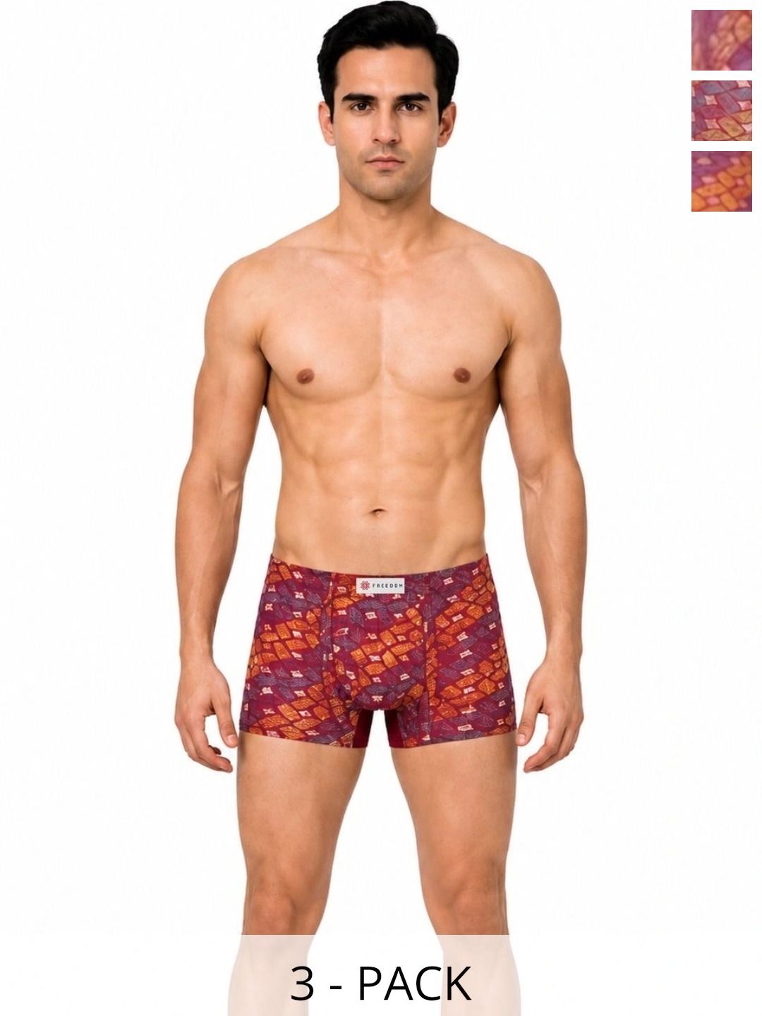 Kothari Pack of 3 Cotton Assorted Printed Trunks-picture-26