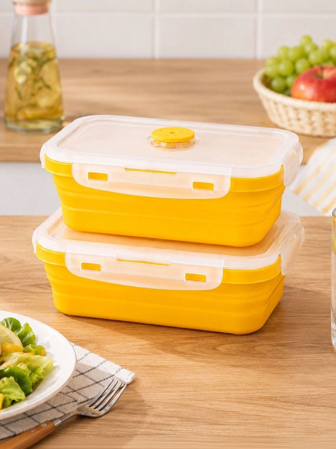 SAGEWARE Yellow 2026 Silicone Dishwasher and Microwave Safe Fridge Container-picture-14