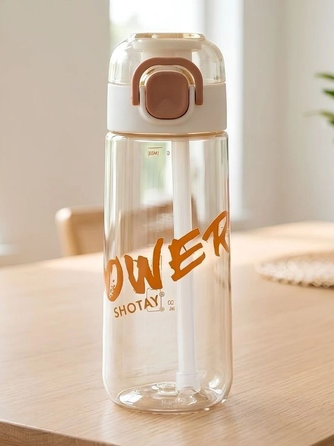 Nertz Lifestyle White & Pink Single Plastic Typography Water Bottle-picture-46