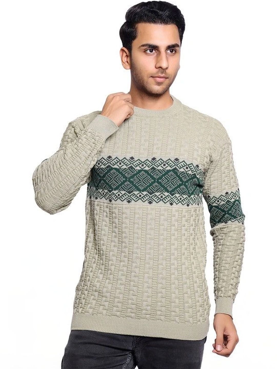 Grand Line Men Colourblocked Pullover-picture-53
