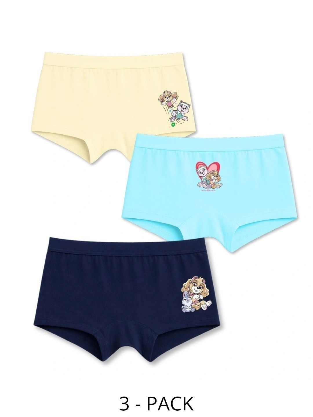 Button Bear Girls Pack of 3 Printed Cotton Boy Shorts-picture-24