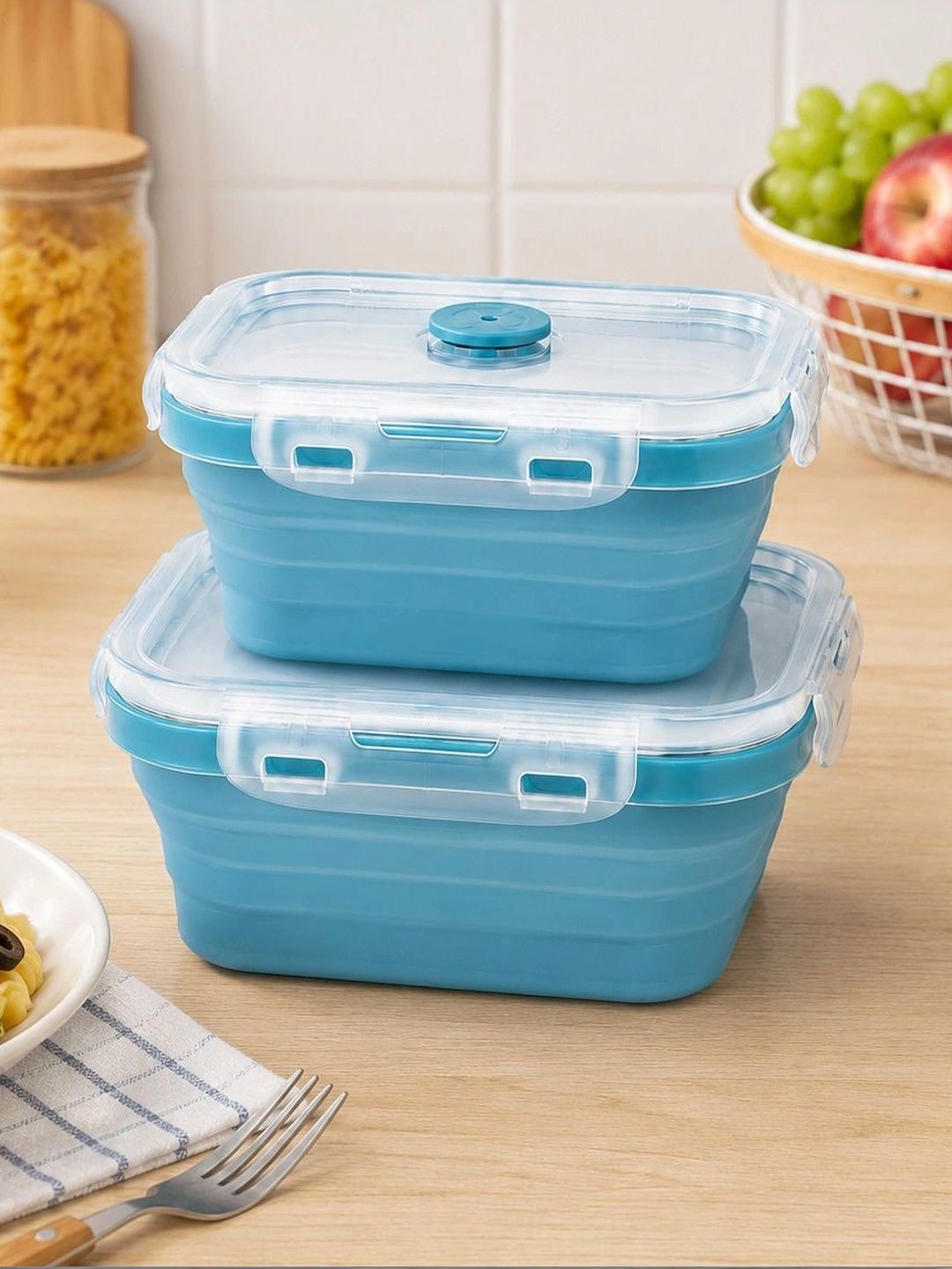 SAGEWARE Blue 2026 Silicone Dishwasher and Microwave Safe Fridge Container-picture-11