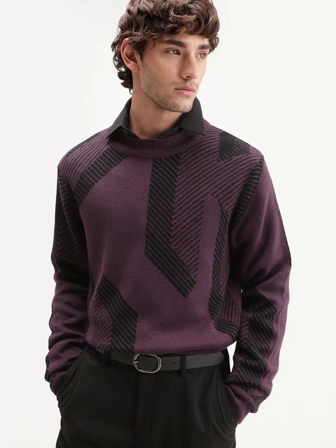RARE RABBIT Men Striped Pullover-picture-20