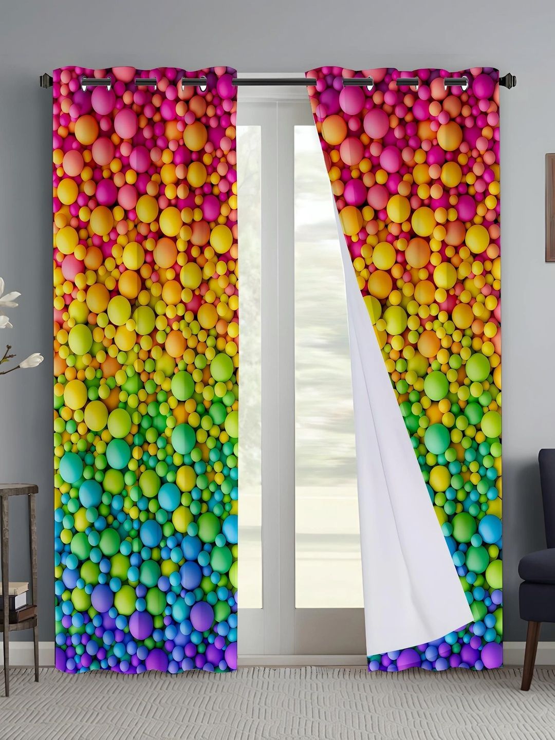 CURTAINRY Multicoloured Window Curtain-image-8