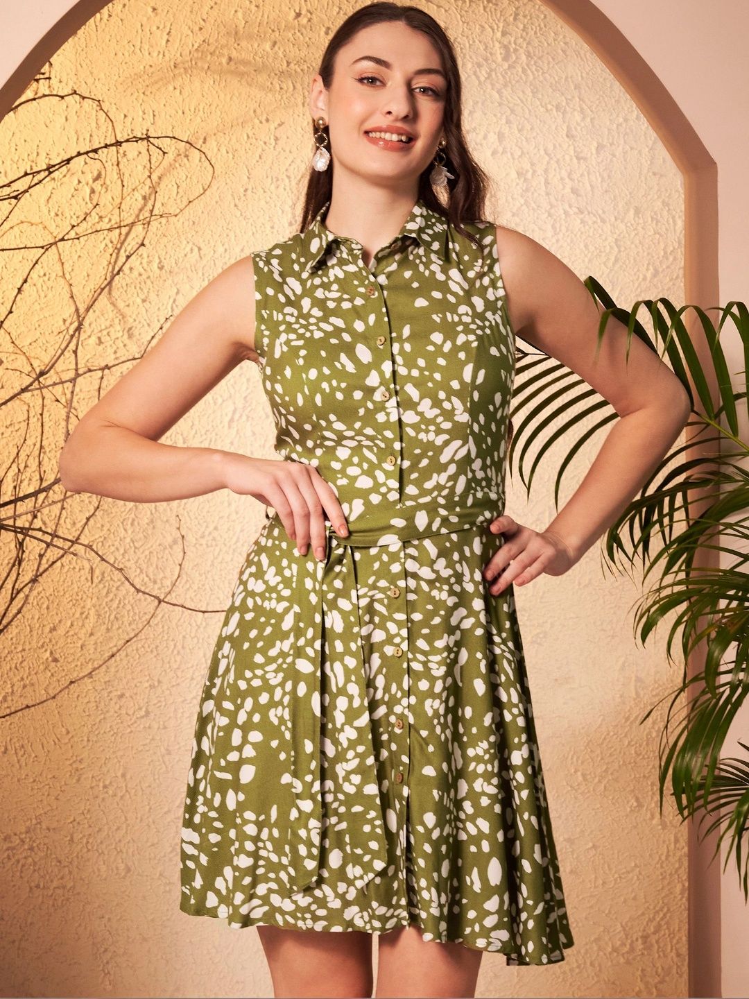 Moda Rapido Print A-Line Dress-picture-19