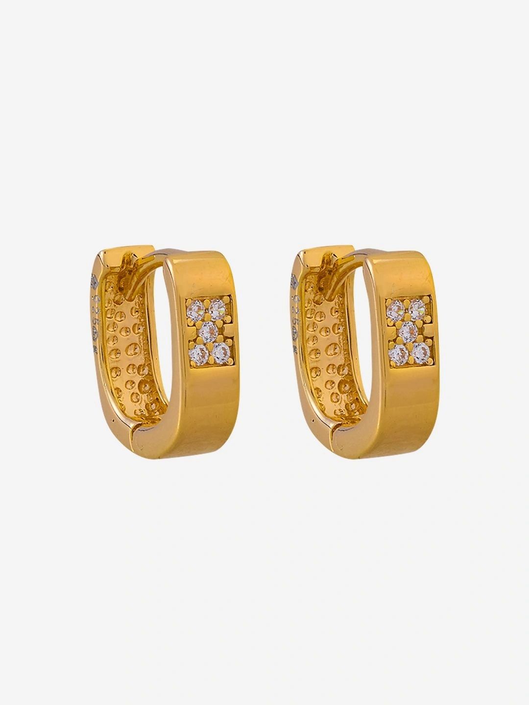 Kushal's Fashion Jewellery Geometric Hoop Earrings-picture-10