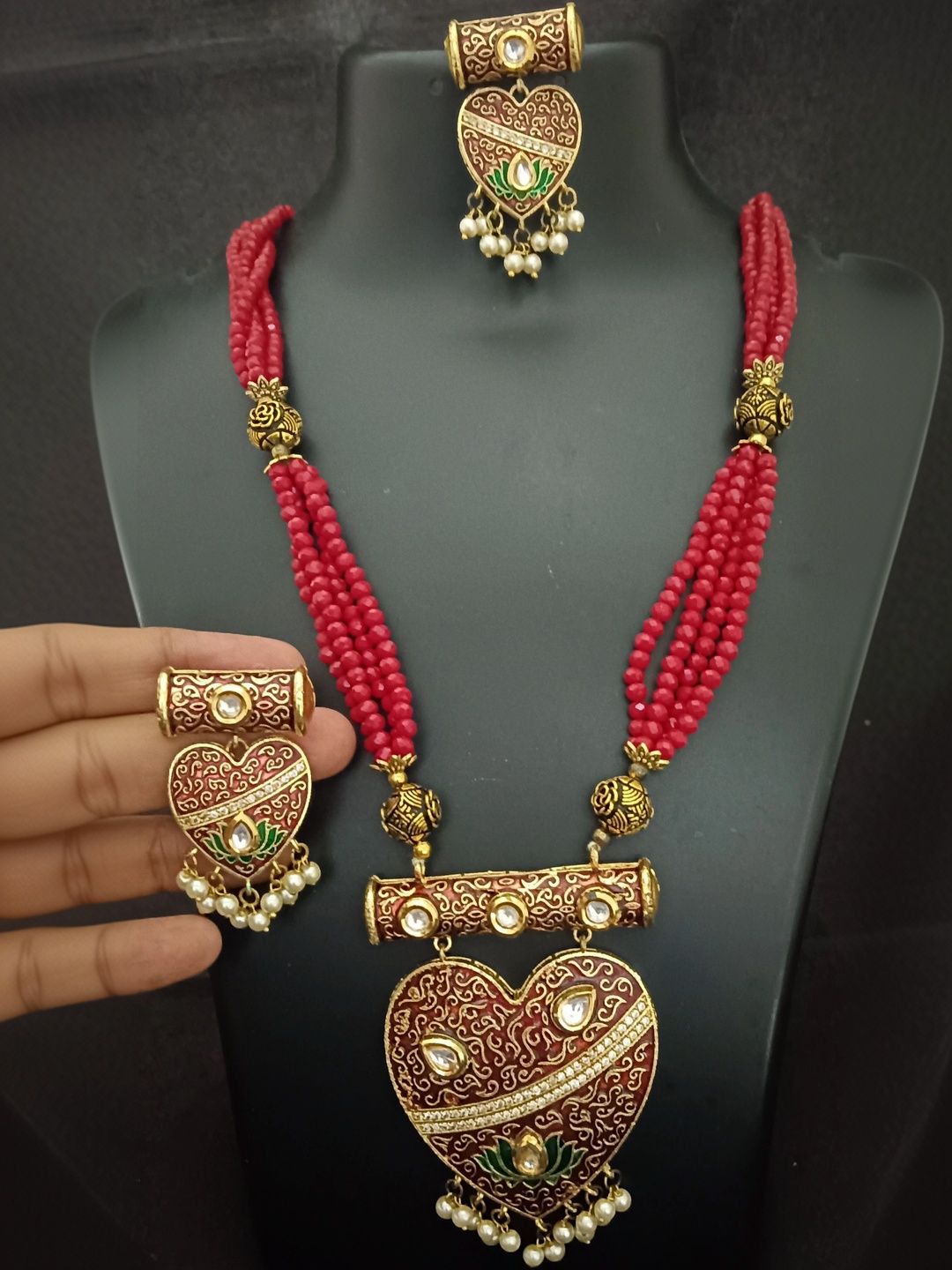 EVY Copper Gold-Plated Enamelled Necklace-image-19