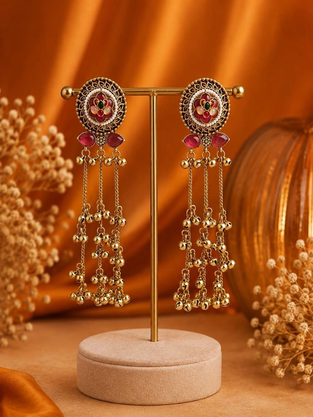 Glim India Circular Drop Earrings-picture-13