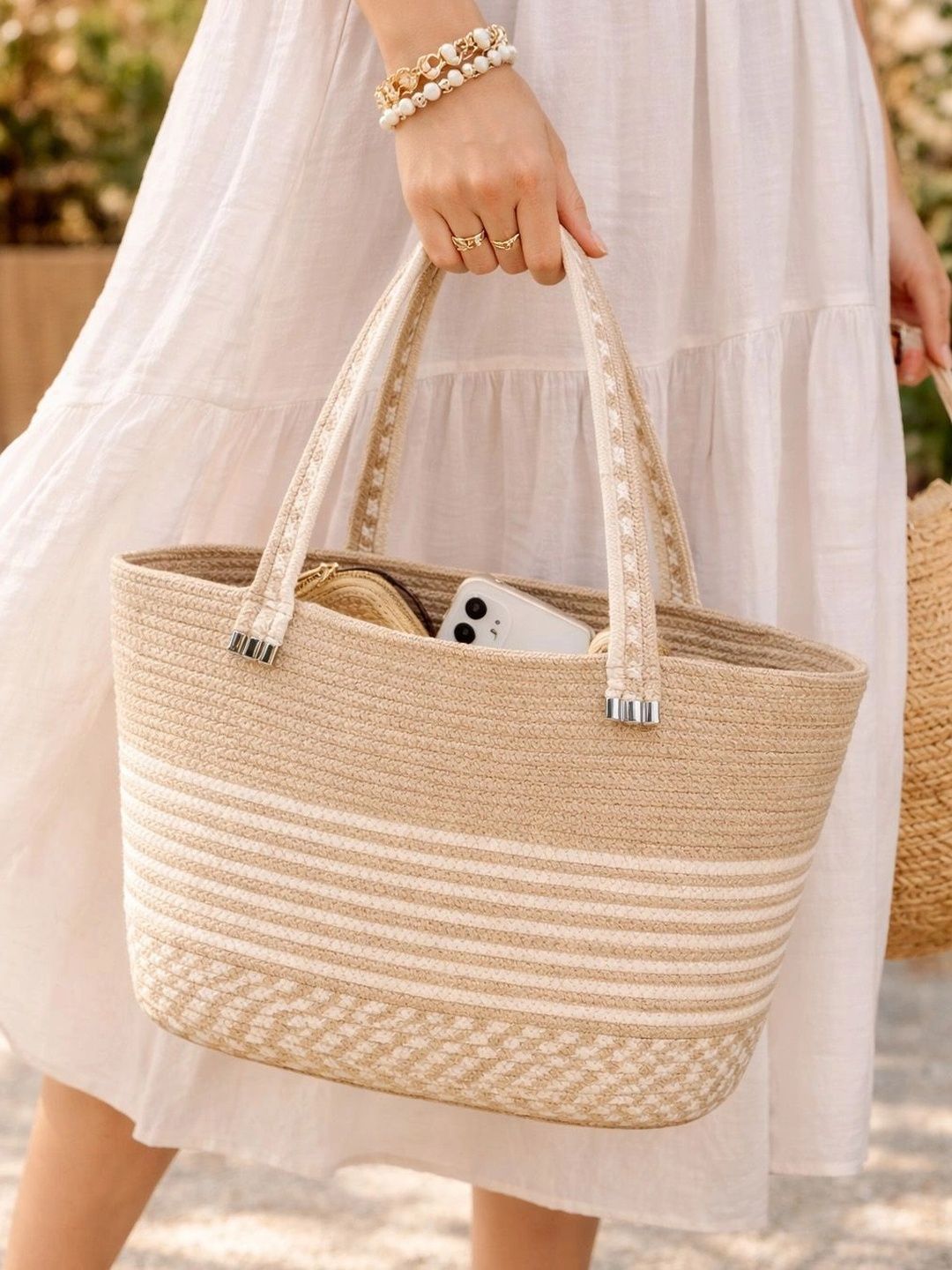 THE S LIVING Unisex Striped Messenger Bag-picture-51