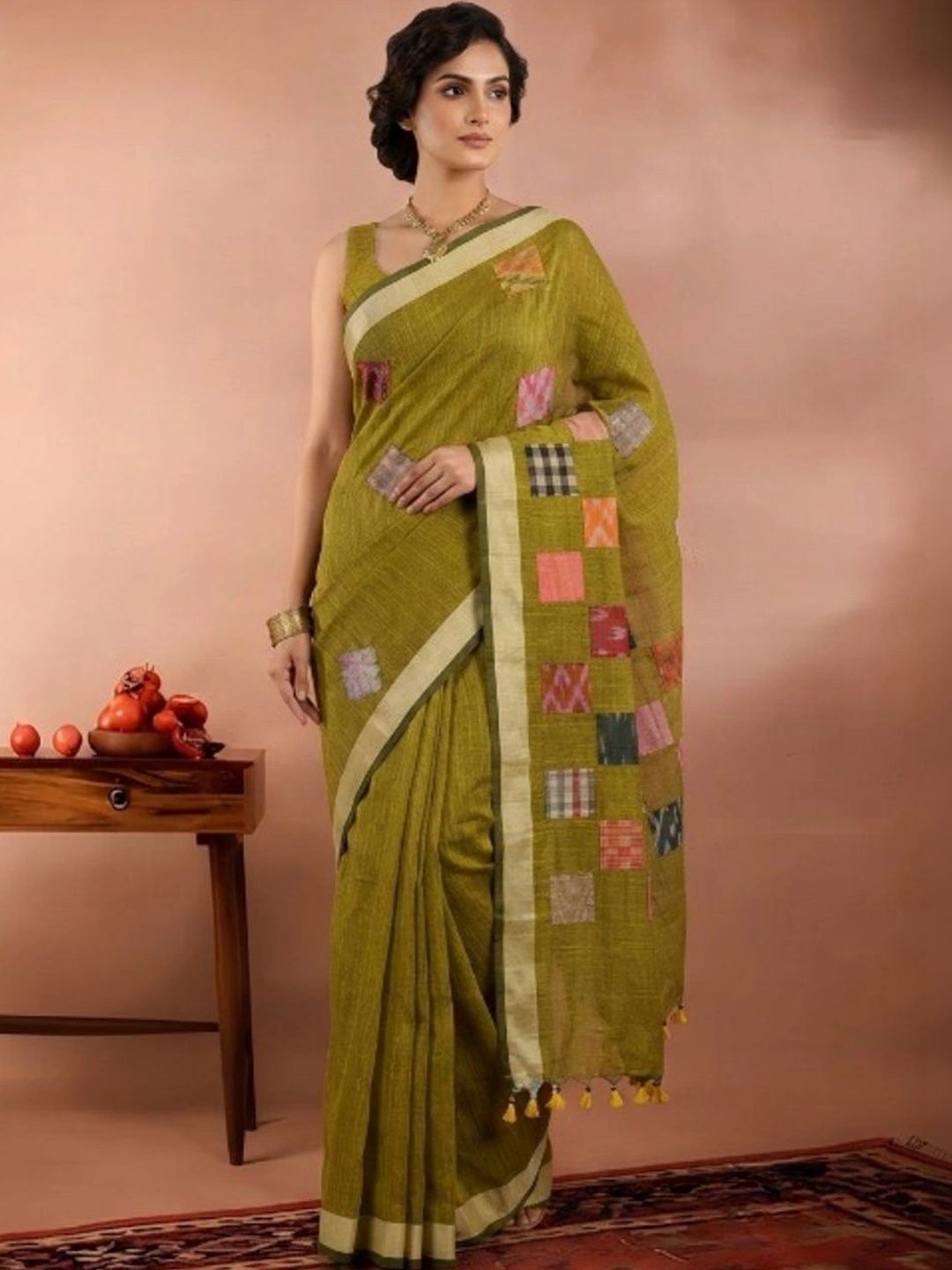Kalakriti By Rachna Embellished Patchwork Pure Cotton Saree-image-38